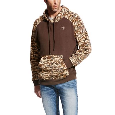 Ariat Western: Patriot Sudadera Con Capucha Hombre - Cafe Camuflaje (HUEQN3916)